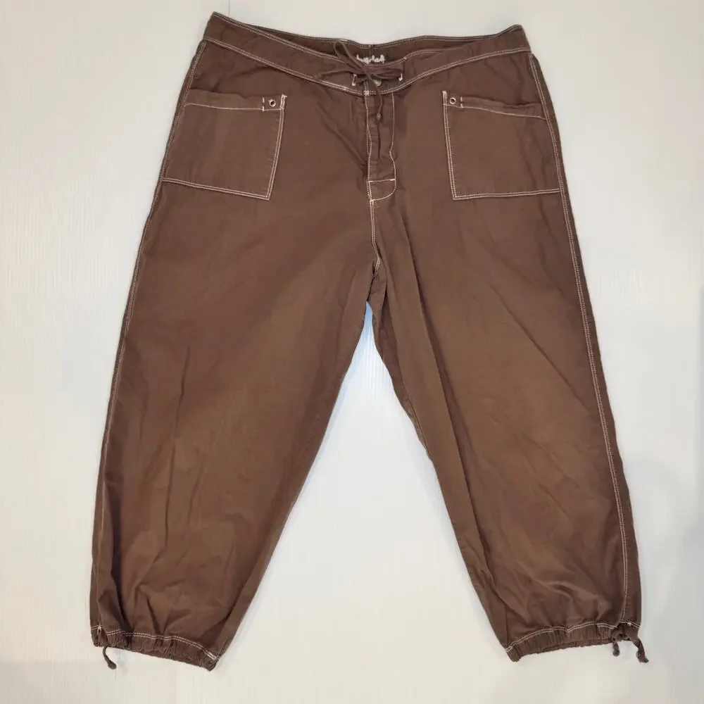Fresh Produce Capri Pants Brown Cotton Women’s XL Coastal Casual Resort Natural - Picture 13 of 16